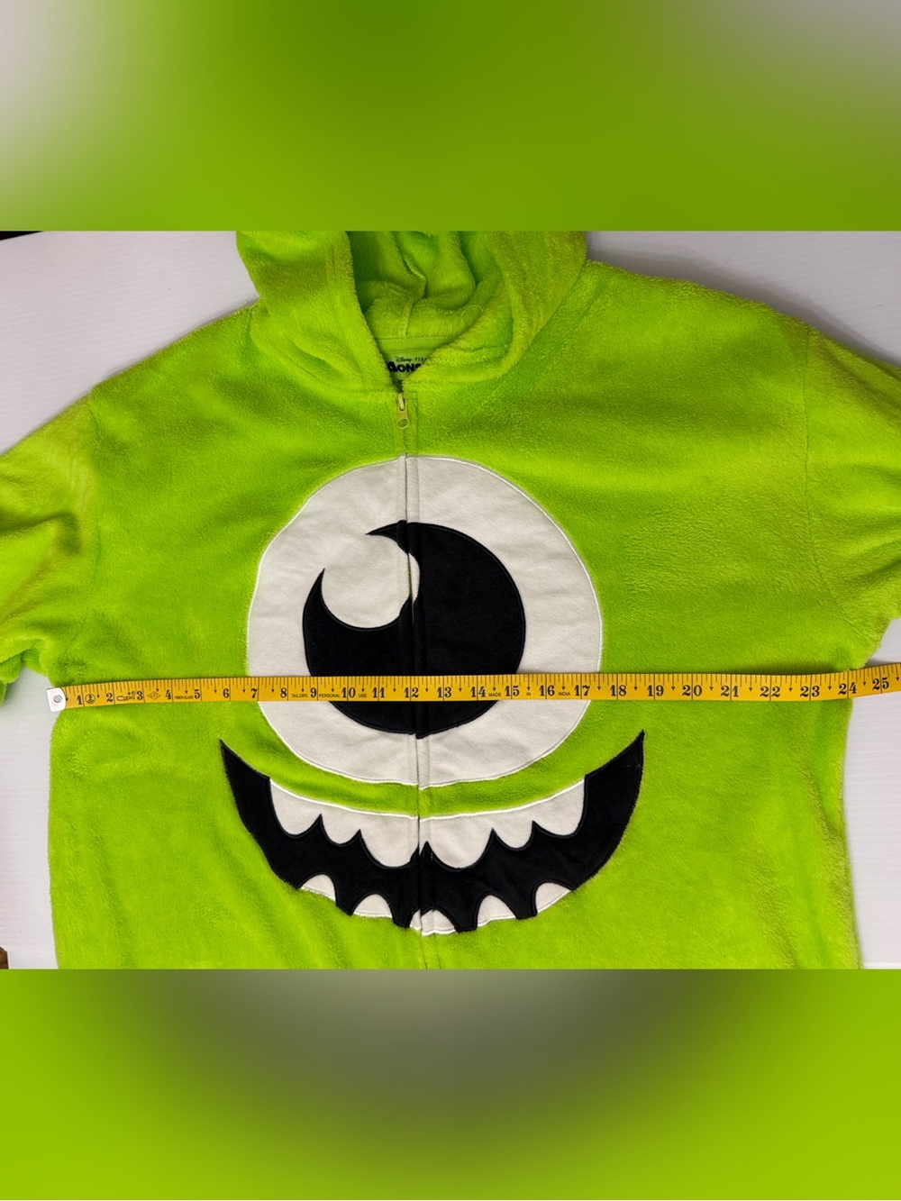 Disney Pixar Monster Inc Wazowski Adult Costume Pajama Onesie Size L/XL - Picture 8 of 9